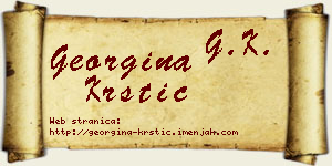 Georgina Krstić vizit kartica